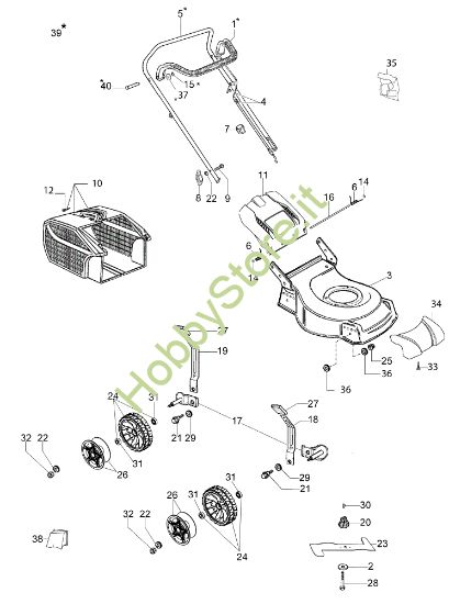 Picture of Esploso completo LR 48 PK COMFORT (K450) Rasaerba