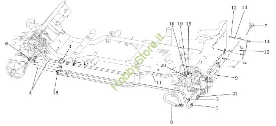 Picture of Circuito idraulico TUAREG 92 EVO (K2400AVD V-Twin - EURO5) Cat.2022 Trattorino