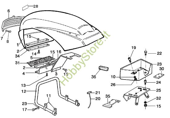 Picture of Cofano senza fanale (Versione frizione monodisco) 417 S Motocoltivatore