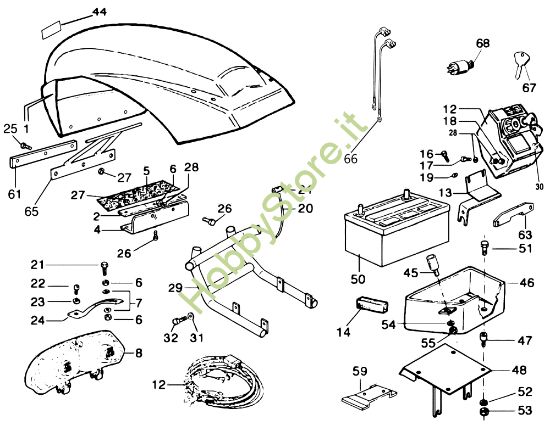 Picture of Cofano con fanale 417 S Motocoltivatore