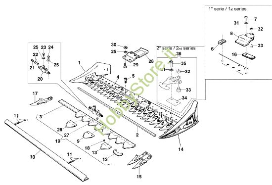 Picture of Barra falciante semifitta 69229084/69229085/69229086/69229087 405 S Motocoltivatore