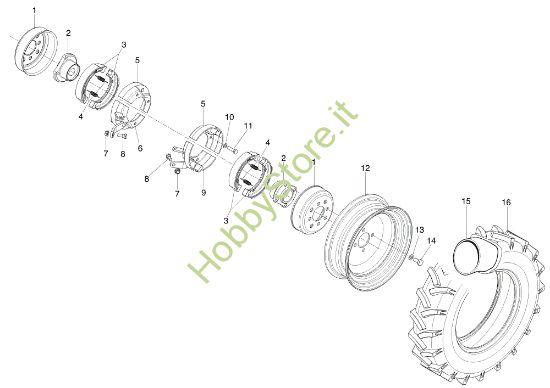 Picture of Freni e ruote 407 S Motocoltivatore