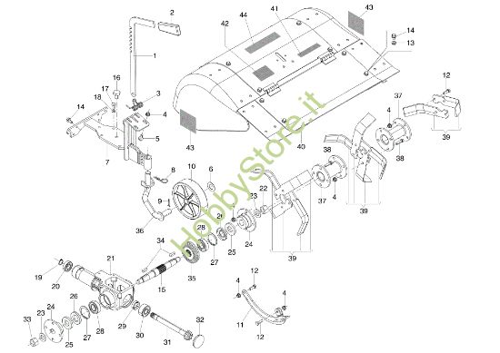 Picture of Fresa 70 cm con cofano registrabile e attacco quickfit 69219060 407 S Motocoltivatore