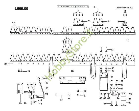 Picture of Barra falciante L0066900 407 S Motocoltivatore
