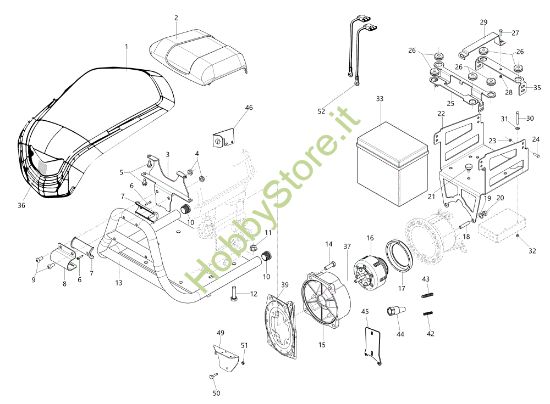 Picture of Cofano e frizione 413 S Motocoltivatore
