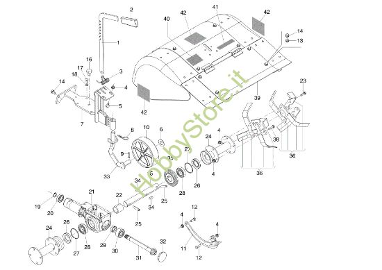 Picture of Fresa 60 cm con cofano registrabile e attacco quickfit 69219089 413 S Motocoltivatore