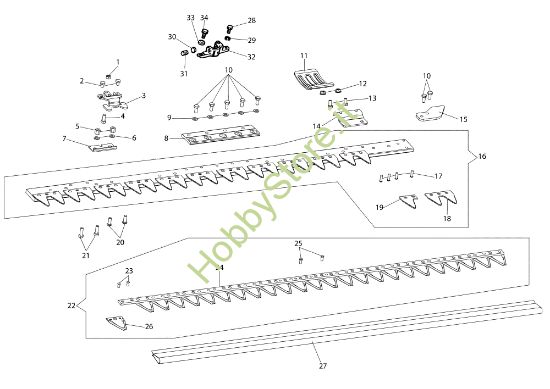 Picture of Barra falciante speciale 69229068A/69229069A/69229070A/69229071A 413 S Motocoltivatore