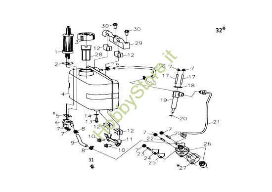 Picture of Serbatoio MOTORE K7000 HD - conico e cilindrico / conical and cylindrical Motore