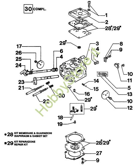Picture of Carburatore WJ-61 TT 160 Troncatore