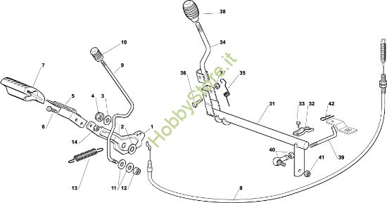Picture of Comando freno e comando cambio EF 63C/6,5M Cat.2001/2002 Trattorino