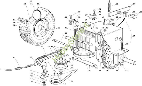 Picture of Trasmissione EF 63C/6,5M Cat.2001/2002 Trattorino