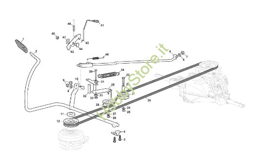 Picture of Comando freno e comando cambio GLX 20-108HS Trattorino