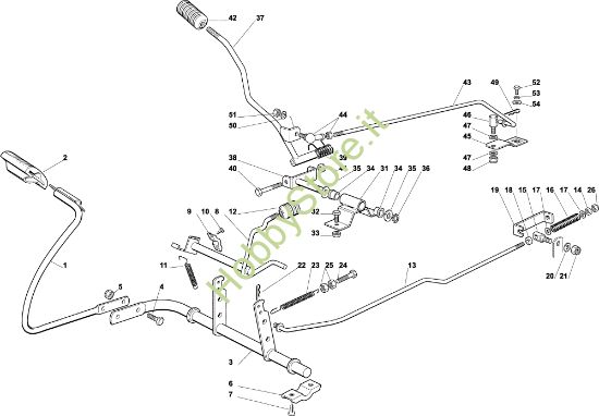 Picture of Comando freno e comando cambio EF 72C/12,5M Cat.2002 Trattorino