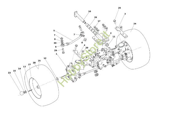 Picture of Assale anteriore TUAREG 92 EVO 4x4 (K2400AVD V-Twin - EURO5) Cat.2023 Trattorino