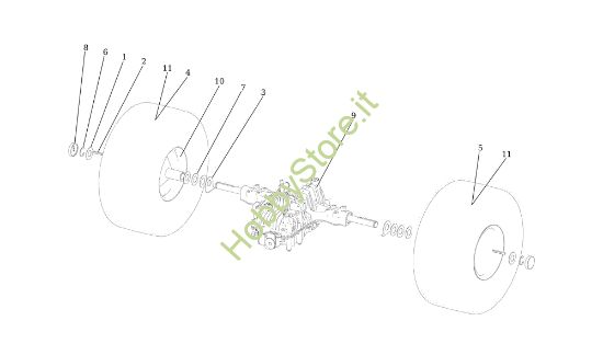 Picture of Assale posteriore TUAREG 92 EVO 4x4 (K2400AVD V-Twin - EURO5) Cat.2023 Trattorino