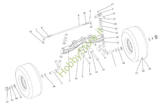 Picture of Assale anteriore EF 92/16KH (K1600AVD) Cat.2023 Trattorino