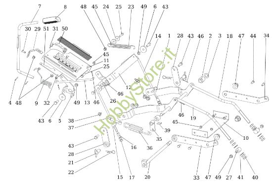 Picture of Regolazione piatto di taglio EF 106/16 KH (K1600AVD - EURO5) Cat. 2023 Trattorino
