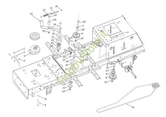Picture of Puleggia frizione EF 106/24 KH (K2400AVD V-twin - EURO5) Cat. 2023 Trattorino