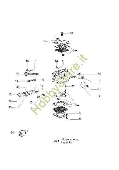 Picture of Carburatore HDA-160F 165 HD Motosega