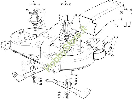 Picture of Piatto di taglio (2) EF 102C/17H Cat.2001 Trattorino
