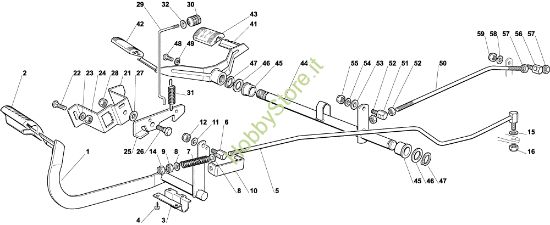 Picture of Comando trasmissione e freno EF 102C/20H Trattorino