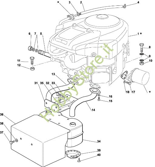 Picture of Motore EF 102C/20H Trattorino