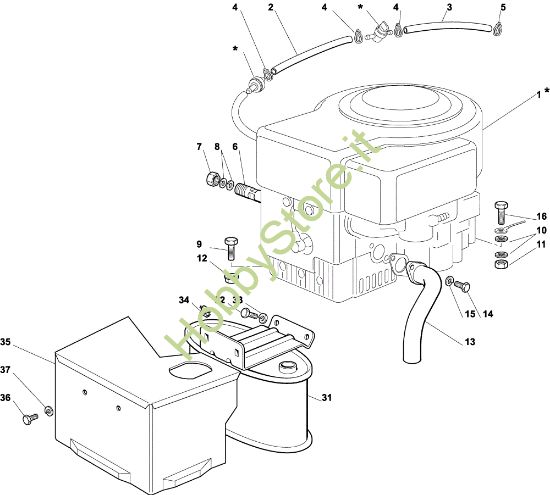 Picture of Motore EF 102C/13,5M Cat.2003 Trattorino