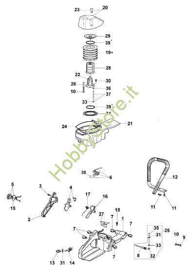 Picture of Filtro aria e serbatoio 185 HD Motosega
