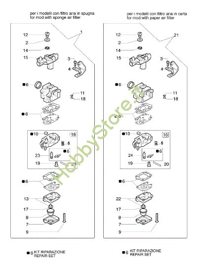 Picture of Carburatore WYK-104, WYK143A 8530 IC Decespugliatore