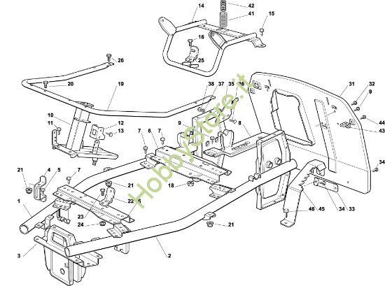 Picture of Telaio EF 63C/6,5M Cat.2004 Trattorino