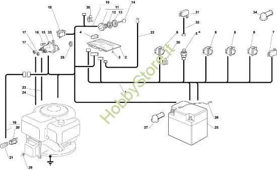 Picture of Parti elettriche EF 92C/13,5H Cat.2004 Trattorino