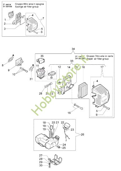 Picture of Serbatoio e filtro aria 8465 Decespugliatore