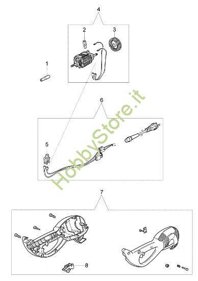 Picture of Motore elettrico (Matr. 310xxxxxxx) 8092 Trimmer elettrico