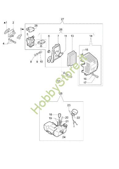 Picture of Serbatoio e filtro aria 8465 Ergo Decespugliatore