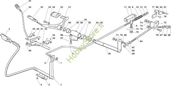 Picture of Comando freno e comando cambio EF 92C/13,5H Cat.2005 Trattorino