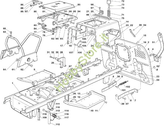 Picture of Telaio EF 102C/17,5H Cat.2005 Trattorino