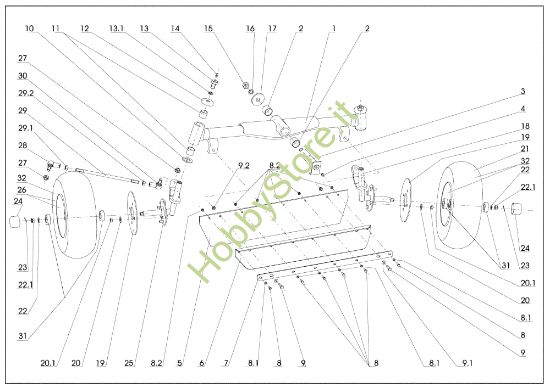Picture of Assale anteriore TUAREG 92 Cat.2005 Trattorino
