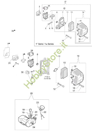 Picture of Serbatoio e filtro aria 8535 Ergo Decespugliatore