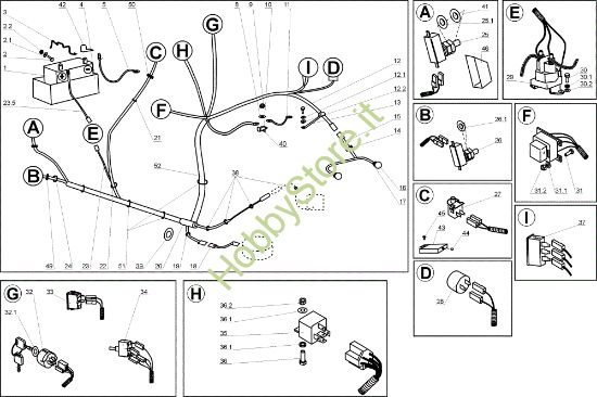 Picture of Parti elettriche EF 104J/15,5H Cat.2005 Trattorino