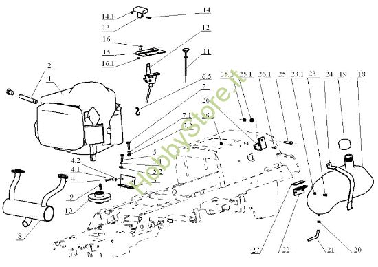 Picture of Motore EF 104J/20H Cat.2005 Trattorino