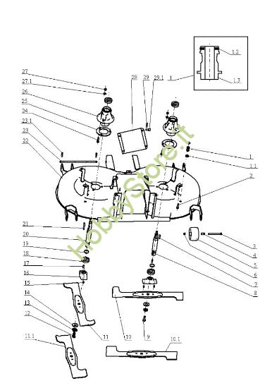 Picture of Piatto di taglio (1/2) EF 104J/16H Cat.2005 Trattorino