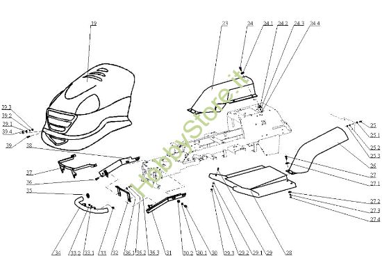 Picture of Cofano (2/2) EF 104J/16H Cat.2005 Trattorino