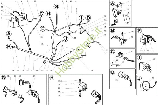 Picture of Parti elettriche EF 104J/16H Cat.2005 Trattorino