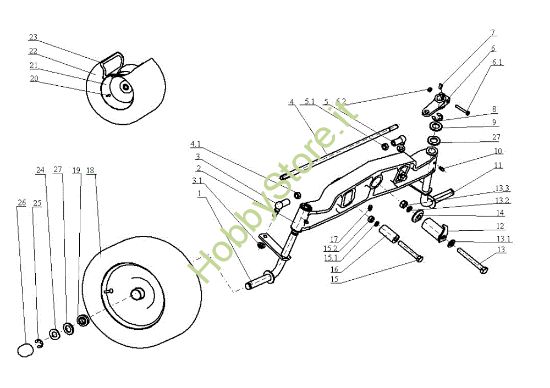 Picture of Assale anteriore EF 104JH/16H Cat.2005 Trattorino