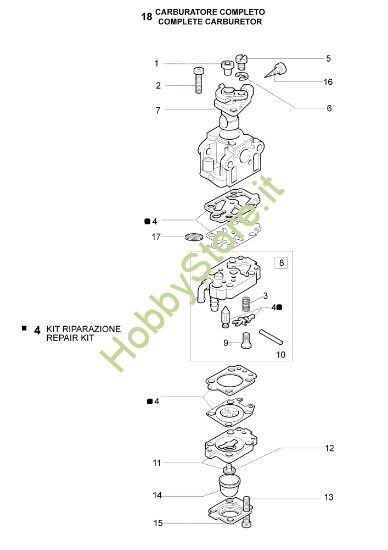 Picture of Carburatore WYL-159A STARK 26 TR Decespugliatore