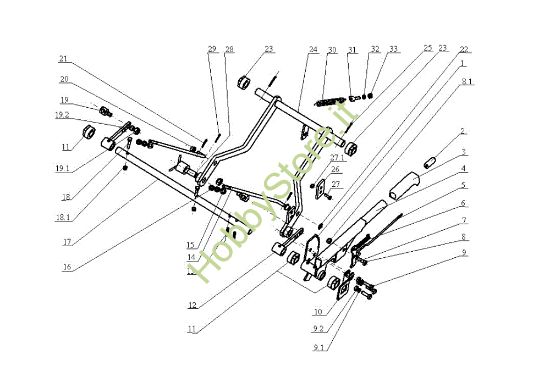 Picture of Regolazione piatto di taglio EF 124JH/20H Cat.2005 Trattorino