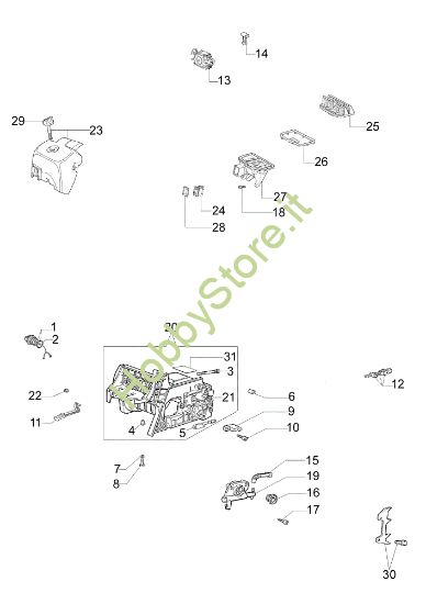 Picture of Basamento e filtro aria MT 4000 Motosega