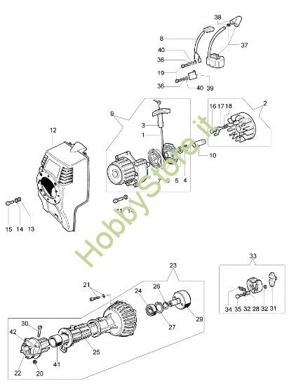 Picture of Avviamento e frizione 8220 IC Decespugliatore