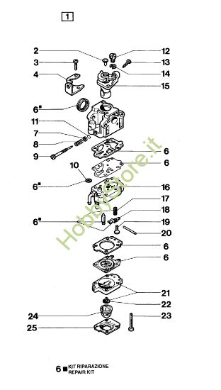 Picture of Carburatore WYK-26A 8220 IC Decespugliatore