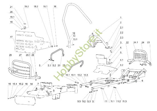 Picture of Telaio TUAREG 92 Cat.2006-2007 Trattorino